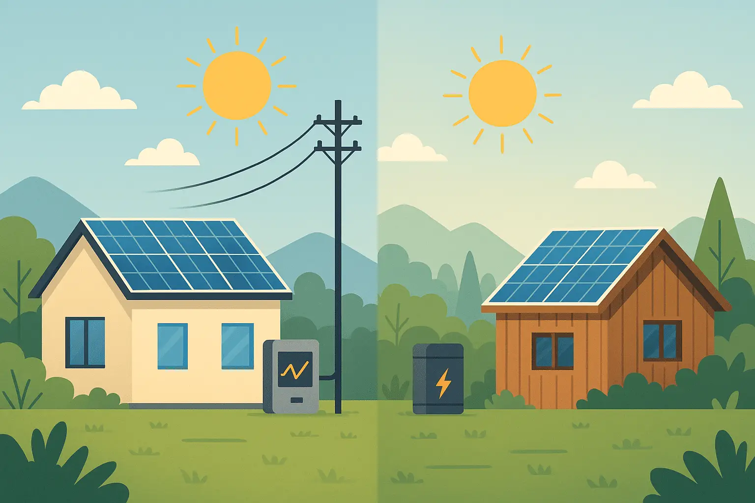 Energia Solar On-Grid vs Off-Grid: Diferenças, Vantagens e Como Escolher